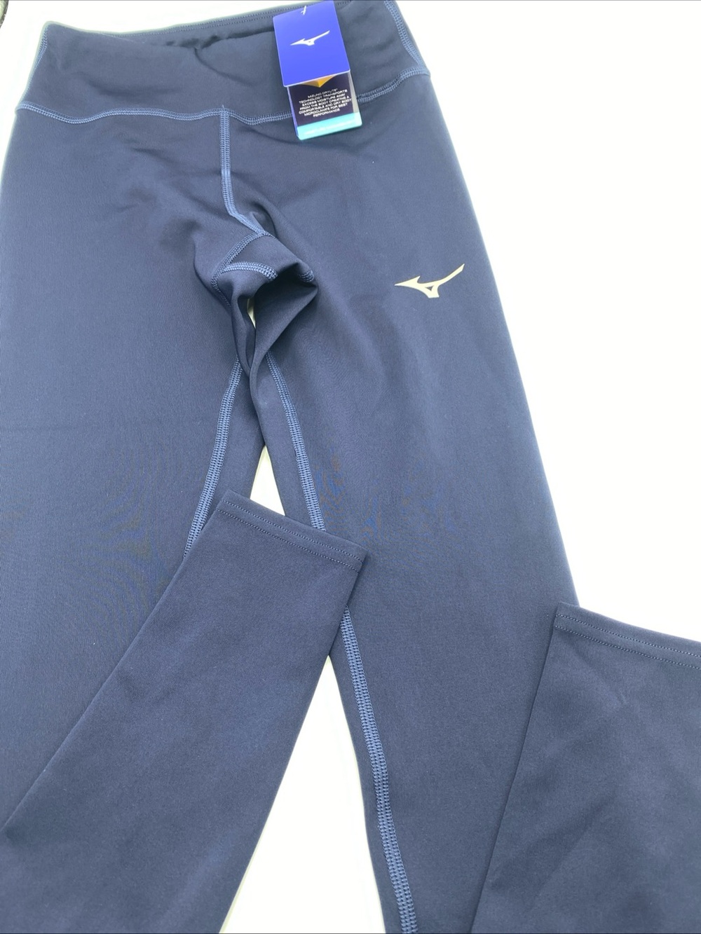 Mizuno Women Leggings Navy Activewear Volleyball Spandex XXS 2XS